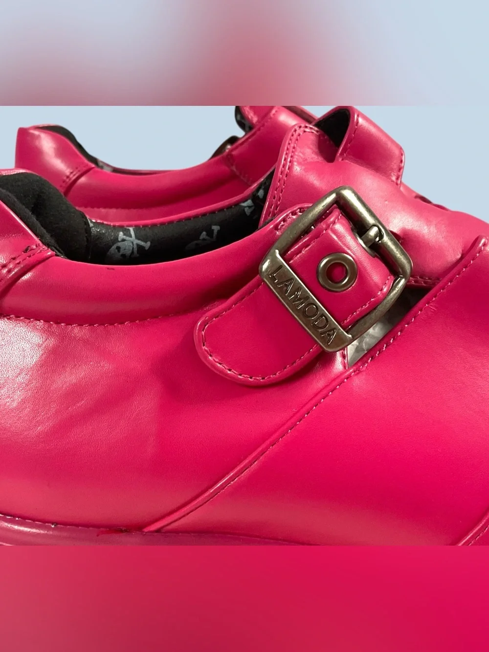 NWOT LAMODA Just Coz Chunky Pink Platform Sandals Size 10